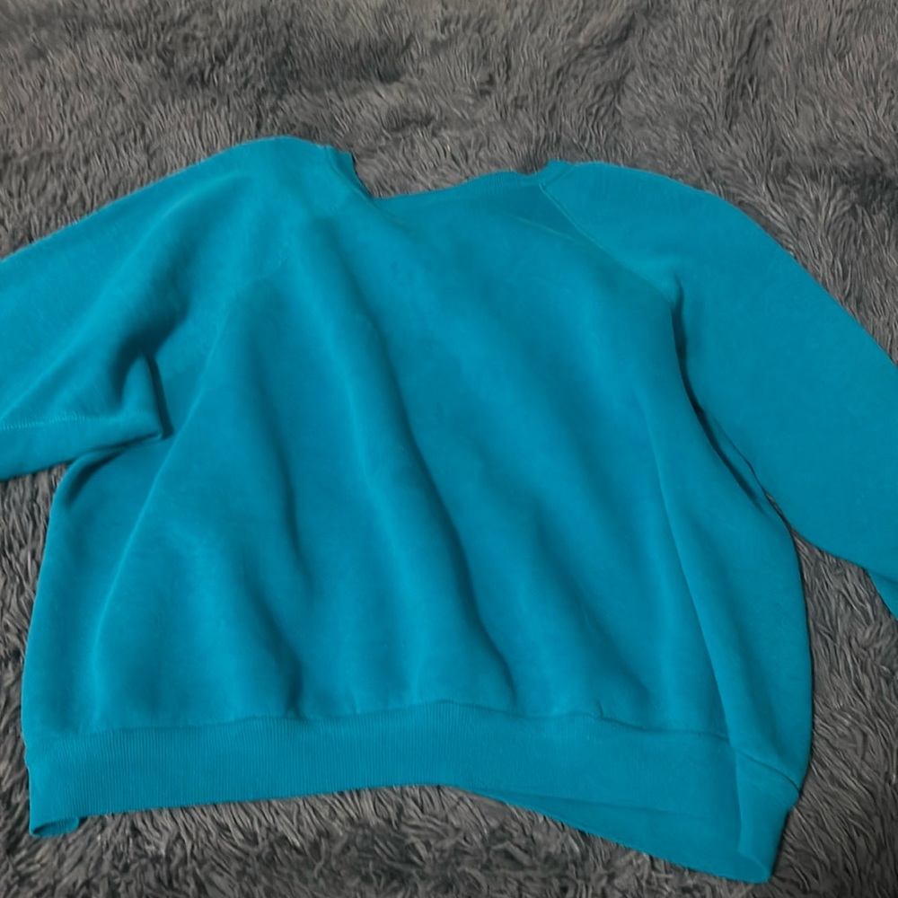 Blue scoop neck